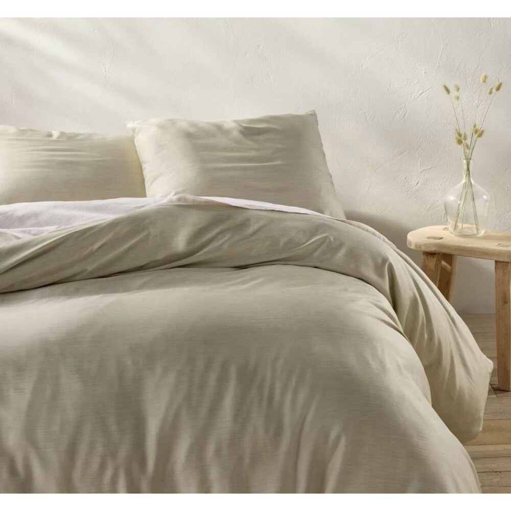 Full/Queen Rayon from Bamboo Duvet Set Light Olive Green - Casaluna